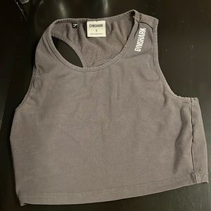 Light gray gymshark crop top size small